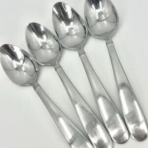 Towle Ariel Satin Teaspoons 6-3/8" Stainless Flatware Lot of 4